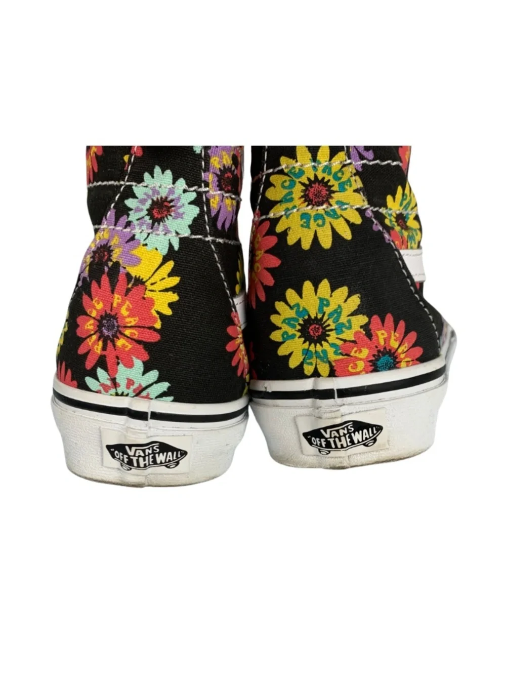 Vans Sk8 Hi-Tapered Peace Floral Sneakers Size 7 Retro Boho Y2K